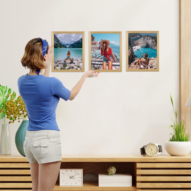 جيفت جاردن GiftGarden 8x10 إطار الصورة مجموعة الذهب من 7 إطارات Multi Modern 8 × 10 للجدار أو عرض الطاولة الذهبية - Image 3