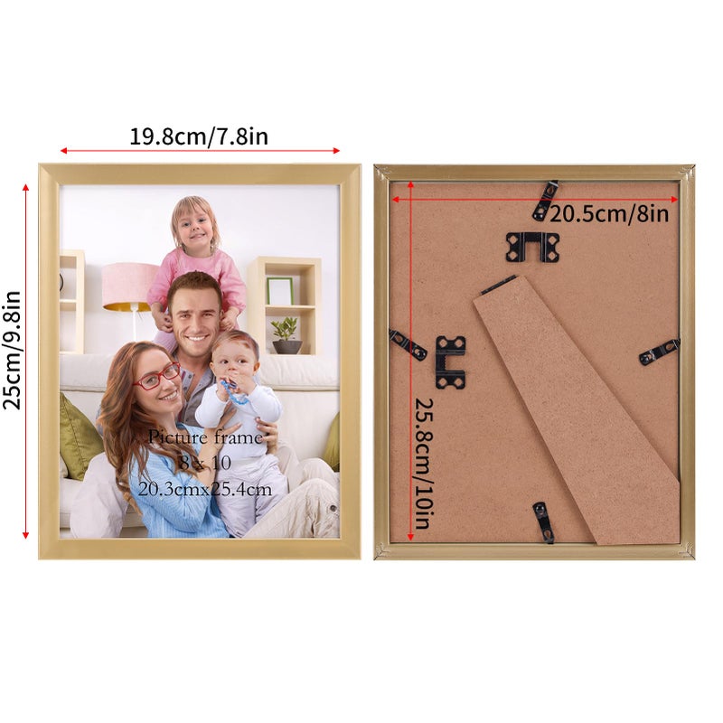 جيفت جاردن GiftGarden 8x10 إطار الصورة مجموعة الذهب من 7 إطارات Multi Modern 8 × 10 للجدار أو عرض الطاولة الذهبية - Image 2