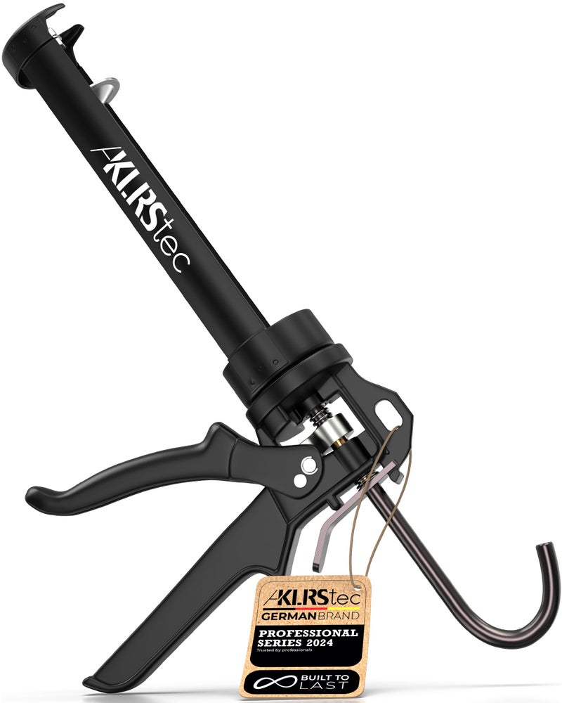 KLRStec Professional Caulking Gun [25:1 Thrust Ratio] Heavy Duty Caulk Gun for All Standard 10oz / 300ml / 1/10 Gallon Sealant and Adhesive Cartridges - Image 1