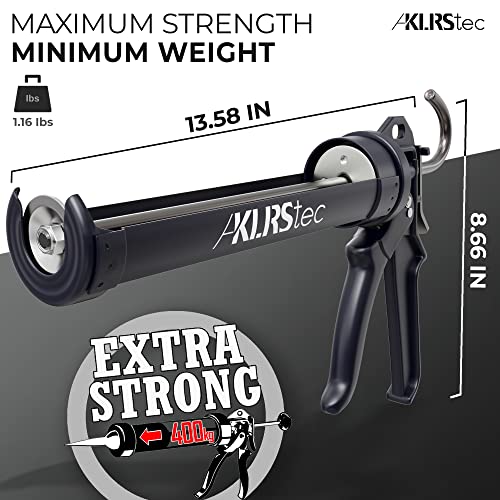 KLRStec Professional Caulking Gun [25:1 Thrust Ratio] Heavy Duty Caulk Gun for All Standard 10oz / 300ml / 1/10 Gallon Sealant and Adhesive Cartridges - Image 3