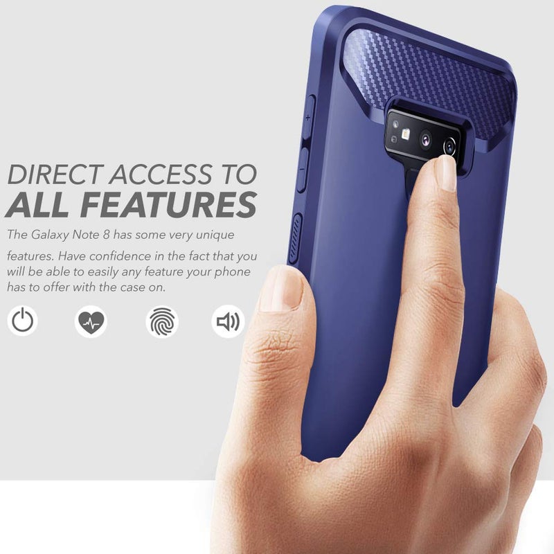 Clayco Compatible with Case for Samsung Galaxy Note 9 (2018 Release) 5G 360 Degree Mobile Phone Case Rugged Protective Bumper Case Full Cover with Built-in Screen Protector (Blue) - Image 4