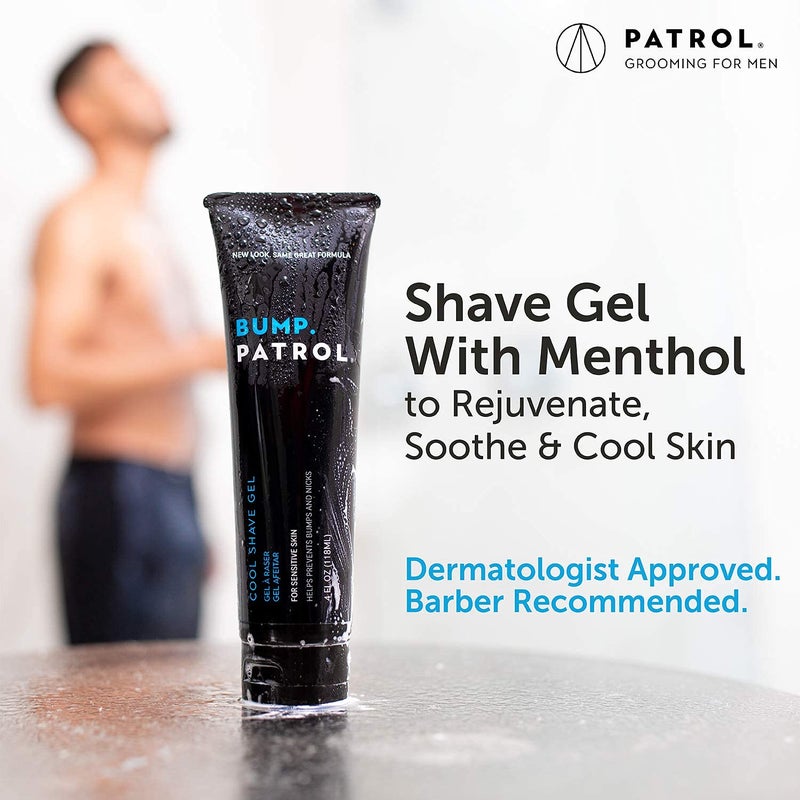 Bump Patrol Cool Shave Gel - Sensitive Clear Shaving Gel with Menthol Prevents Razor Burn, Bumps, Ingrown Hair - 4 Ounces - Image 4