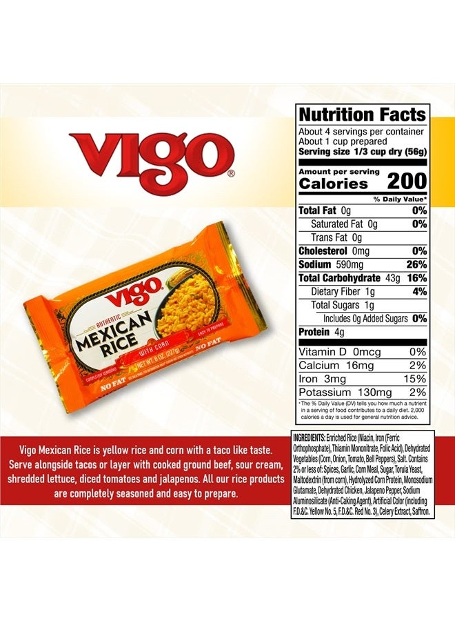 VIGO Authentic Mexican Rice with Corn, No Fat, 8oz (Mexican, 8 Ounce (Pack of 1)) - Image 3