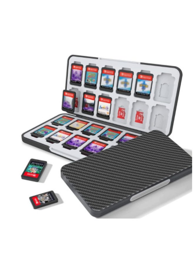 نيوترل صندوق بطاقات نينتندو سويتش - صندوق تخزين ألعاب سويتش OLED - صندوق بطاقات 24 في 1 سعة 24 لعبة - Image 1