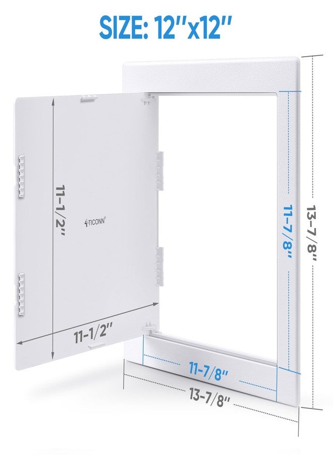 TICONN Access Panel for Drywall, 12 x12 Inch ABS Plastic Wall Hole Cover Access Doors, Easy Install Plumbing Wall Access Panel for Drywall, Ceiling, Wiring and Cables - Image 2