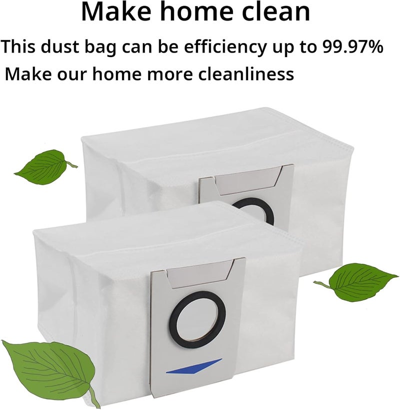 wejojefo 10 PCS Disposable Dust Bags for ECOVACS DEEBOT X1 OMNI DEEBOT T10 T20 Omni Robot Vacuum Cleaner Replacement Accessories - Image 3