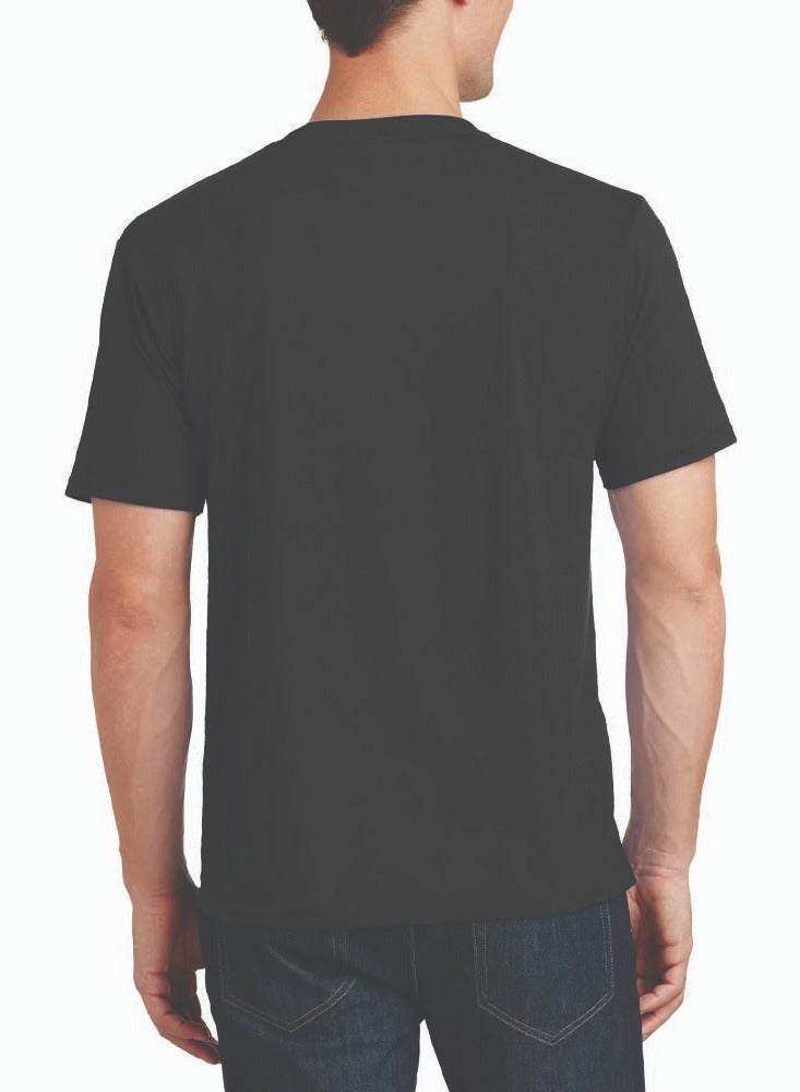 PRINTSHOP4ME Men's Black Colour Drip Tshirt - Round Neck Short Sleeve Tshirt - Soft and Comfortable Adult Men Drip Design Tshirt - Perfect for Everyday Wear - Image 2