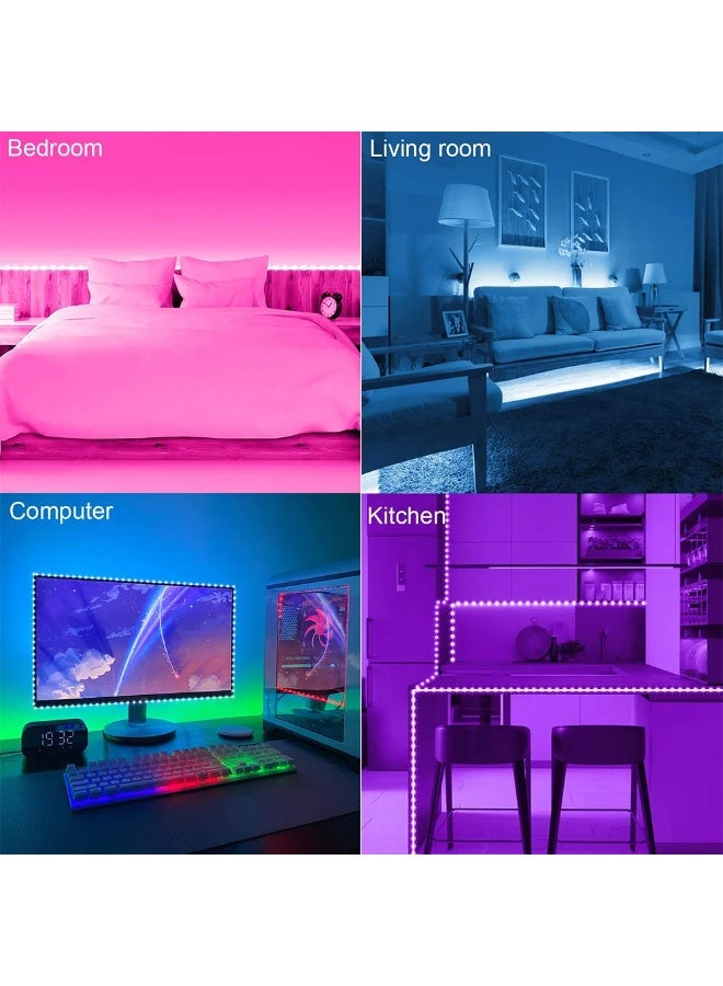 مودي شريط إضاءة LED بطول 5 متر مع ريموت – ألوان متعددة وتحكم في السطوع - Image 4
