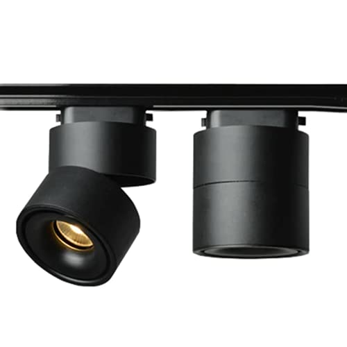 Harold Electricals 30 Watt Black Body 360° COB LED Track Light | Rotatable Indoor Focus Spotlight for Shop, Showroom, Living Room & Malls - Warm White Light (Track-Way Not Included) Pack of 1 - Image 2