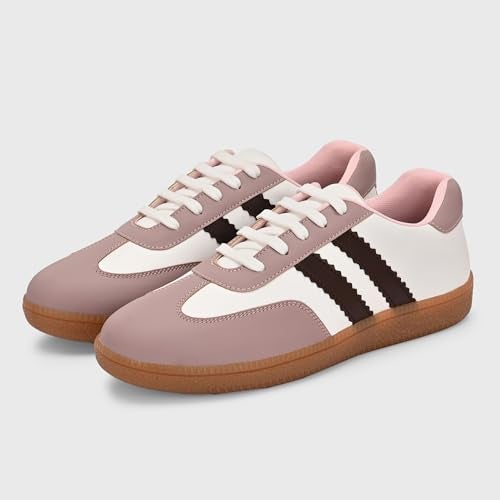 Centrino Women Sneaker | Cushioned Insole for Comfort | Stylish Lace-Up Design | Perfect for Casual Outfit for Girls 9781-7 Pink - Image 3
