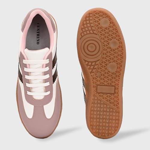 Centrino Women Sneaker | Cushioned Insole for Comfort | Stylish Lace-Up Design | Perfect for Casual Outfit for Girls 9781-7 Pink - Image 5