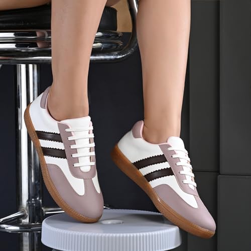 Centrino Women Sneaker | Cushioned Insole for Comfort | Stylish Lace-Up Design | Perfect for Casual Outfit for Girls 9781-7 Pink - Image 2