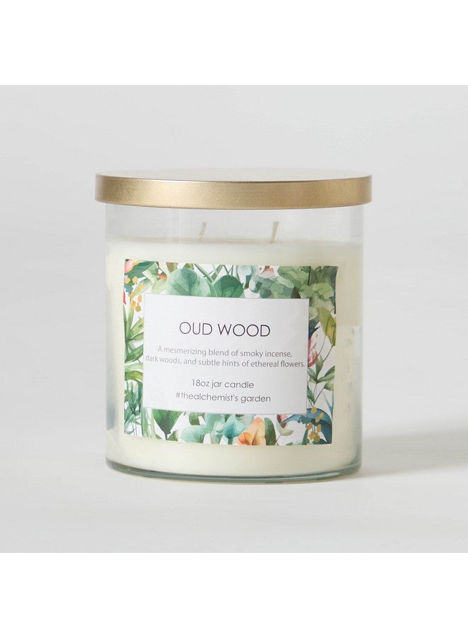 Home Box Aure Oud Wood Blown Jar Candle with Metal Lid 510 g - Image 5