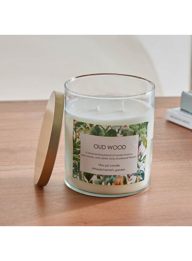 Home Box Aure Oud Wood Blown Jar Candle with Metal Lid 510 g - Image 2
