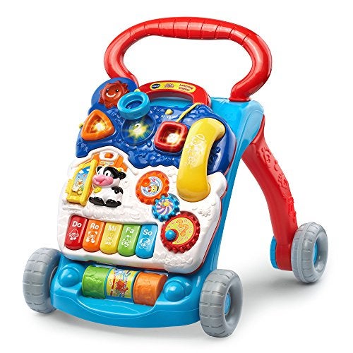 VTech SittoStand Learning Walker Frustration Free Packaging Blue - Image 1