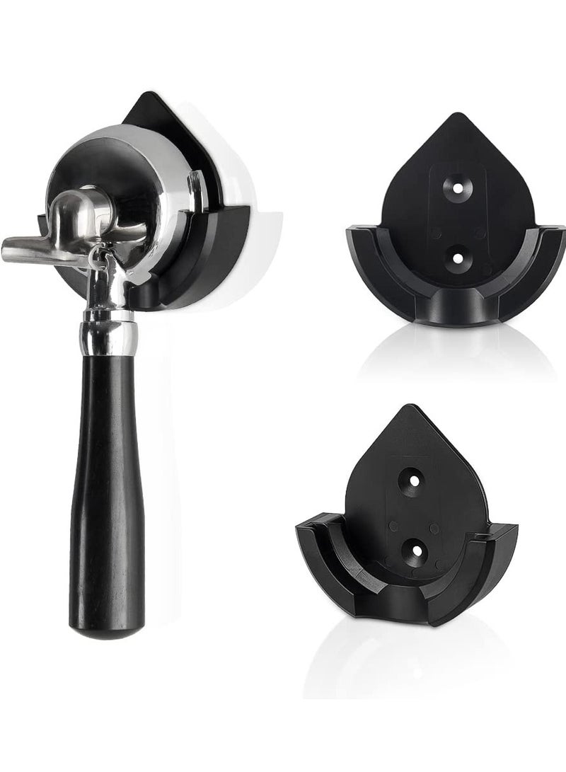 Bukela Espresso Portafilter Wall Mount Holder Espresso Machine Accessories Barista Tools Pack of 2pcs Durable ABS Coffee Portafilter Rack for Hanging 58mm 54mm 51mm Portafilter - Image 1