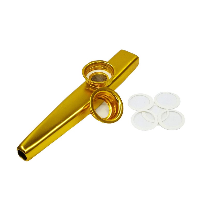 Fartime 26Pcs Metal Gold And Silver Kazoos With 20Pcs Kazoo Flute Diaphragms,Musical Instruments,Good Gift for Kids,A Good Companion for Ukulele, Violin, Guitar,Piano Keyboard. - Image 3