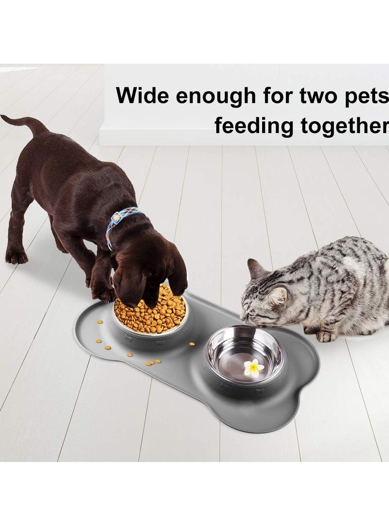 سبايدر وعاء طعام مزدوج بطيء للكلاب وعاء طعام مرتفع للكلاب مع قاعدة غير قابلة للانزلاق وعاء طعام للقطط أوعية للكلاب وعاء ماء للكلاب أوعية للقطط وعاء من الفولاذ المقاوم للصدأ وعاء مرتفع للقطط قابل للفصل باللون الوردي - Image 3