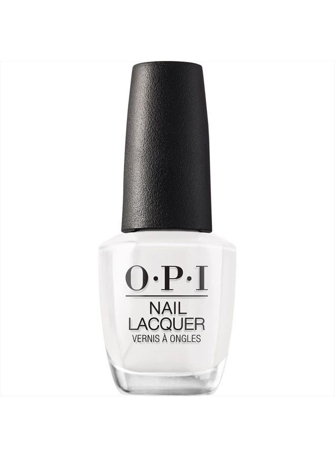 OPI Nail Lacquer, Opaque & Vibrant Crème Finish White Nail Polish, Up to 7 Days of Wear, Chip Resistant & Fast Drying, Alpine Snow, 0.5 fl oz - Image 1