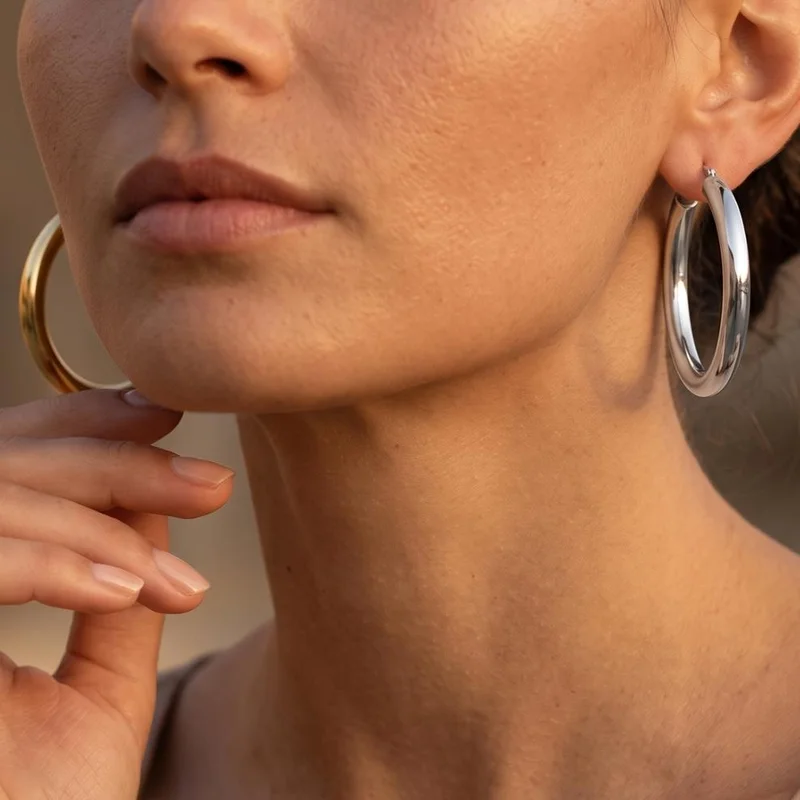 Liu Jo Liu Jo Hoops Earrings Pair (Silver + Gold)