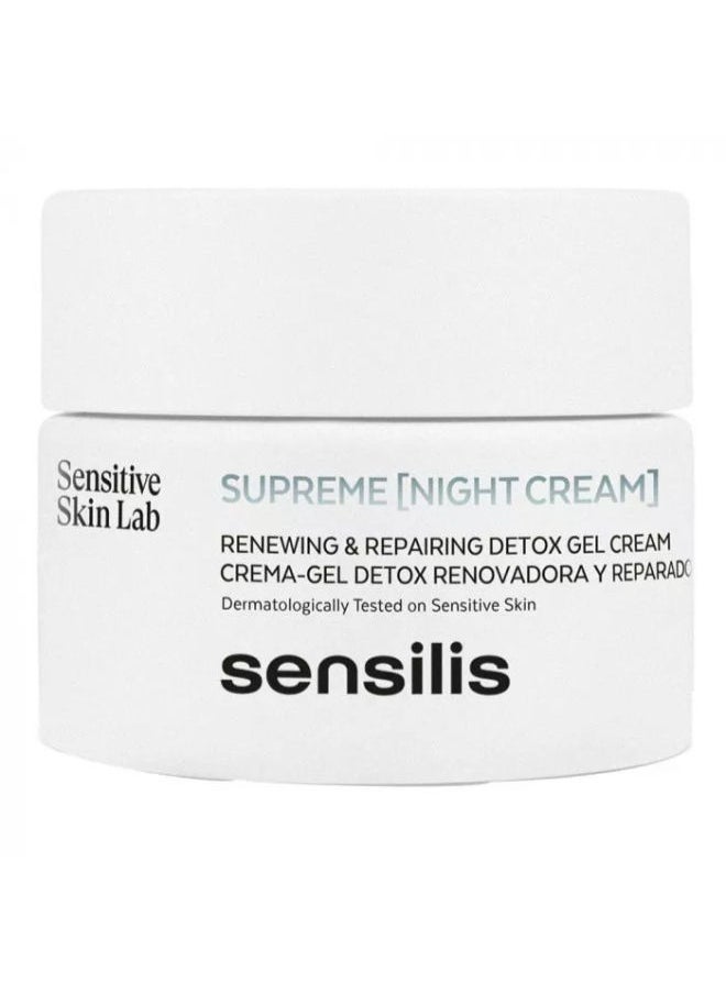 Sensilis Sensitive Skin Lab Supreme Renewing & Repairing Detox Night Gel Cream  - Image 2