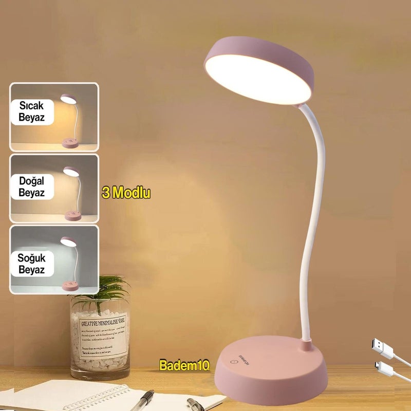 Rechargeable Acrobat Lamp 360° Table Top Lamp 3 Level Touch Operation Reading Light Night Light Soft Light