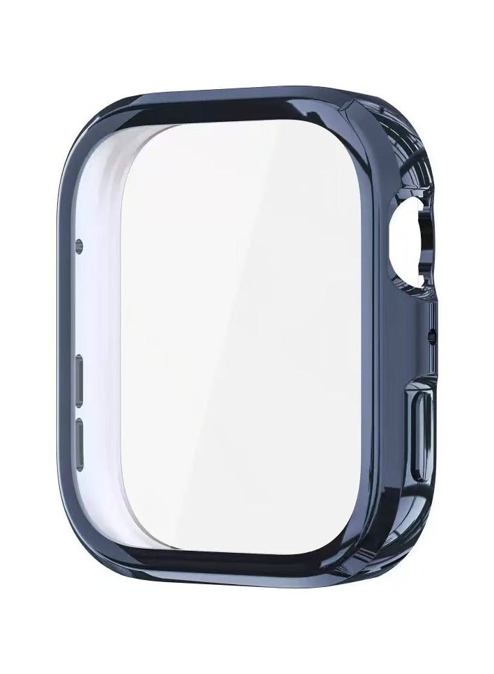 دكينج 3 قطع Huawei Watch Fit4 TPU واقي شاشة ، مقاوم للسقوط والخدش ، مطاط ناعم ، غلاف كامل ، أزرق / شفاف / أسود - Image 4