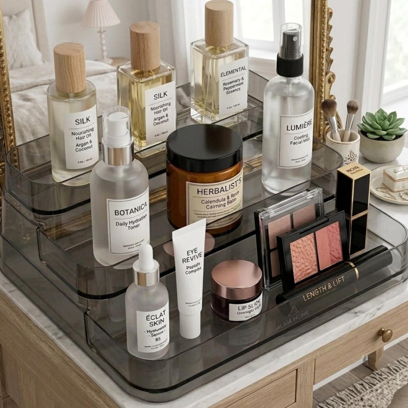 3-Tier Spice Rack Organizer for Cabinet and Kitchen Countertop, Acrylic Pantry Organizers and Storage for Spice and Seasoning, Ideal for Perfume Organizer & Medicine Cabinet Organizer, 1PCS - Image 5