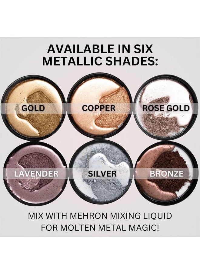 mehron - Mehron Makeup Metallic Powder | Metallic Chrome Powder Pigment for Face & Body Paint, Eyeshadow, and Eyeliner .75 oz (21 g) (Bronze) - Image 1