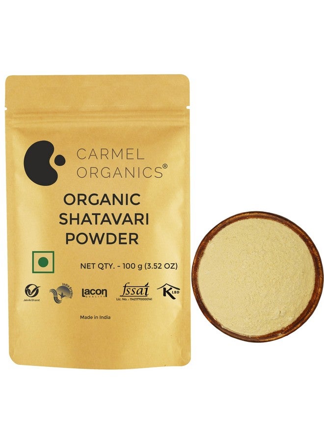 CARMEL ORGANICS CARMEL ORGANICS Shatavari Root Powder 100 Grams | Jaivik Bharat Certified | Asparagus Racemosus | Satavari Kizhangu Podi/Chittamoothi Podi Powder | Non GMO  - Image 1
