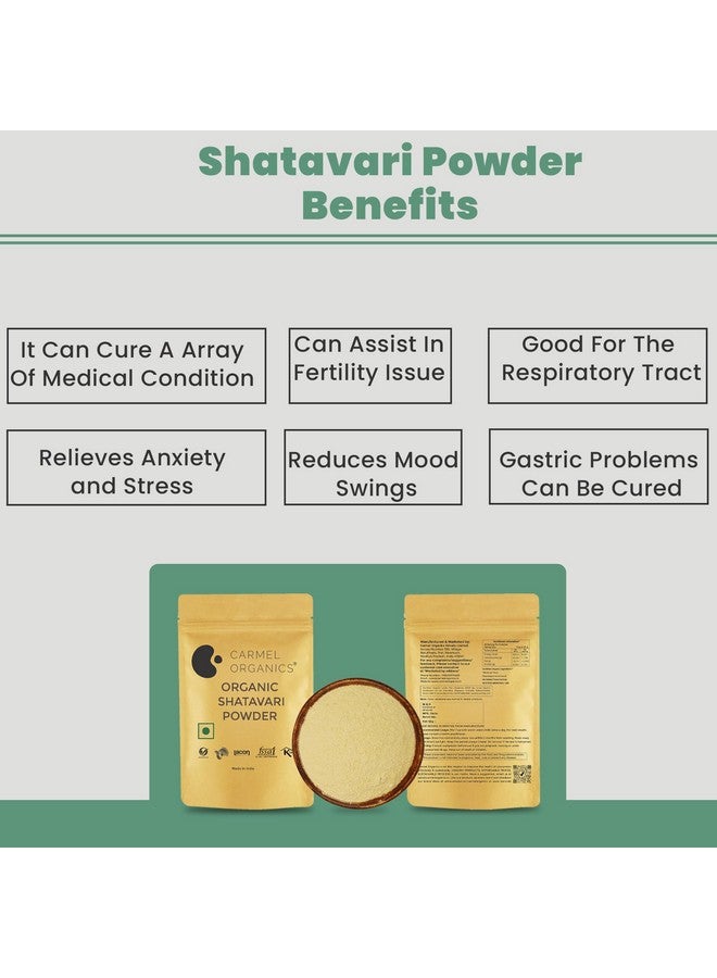 CARMEL ORGANICS CARMEL ORGANICS Shatavari Root Powder 100 Grams | Jaivik Bharat Certified | Asparagus Racemosus | Satavari Kizhangu Podi/Chittamoothi Podi Powder | Non GMO  - Image 4