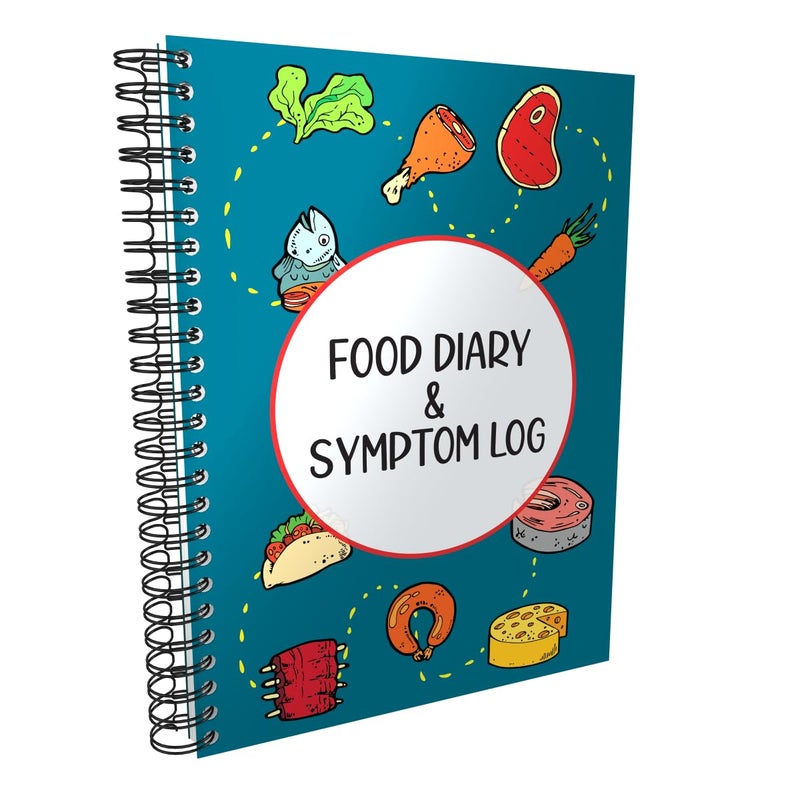 OptiLiving Publishing Food Diary and Symptom Log - Track How Your Diet Affects Your Symptoms | for IBS, Allergies, Intolerance, Crohnâ€™s/IBD | A5 (5.8â€ x 8.3â€) Spiral Bound - Image 1