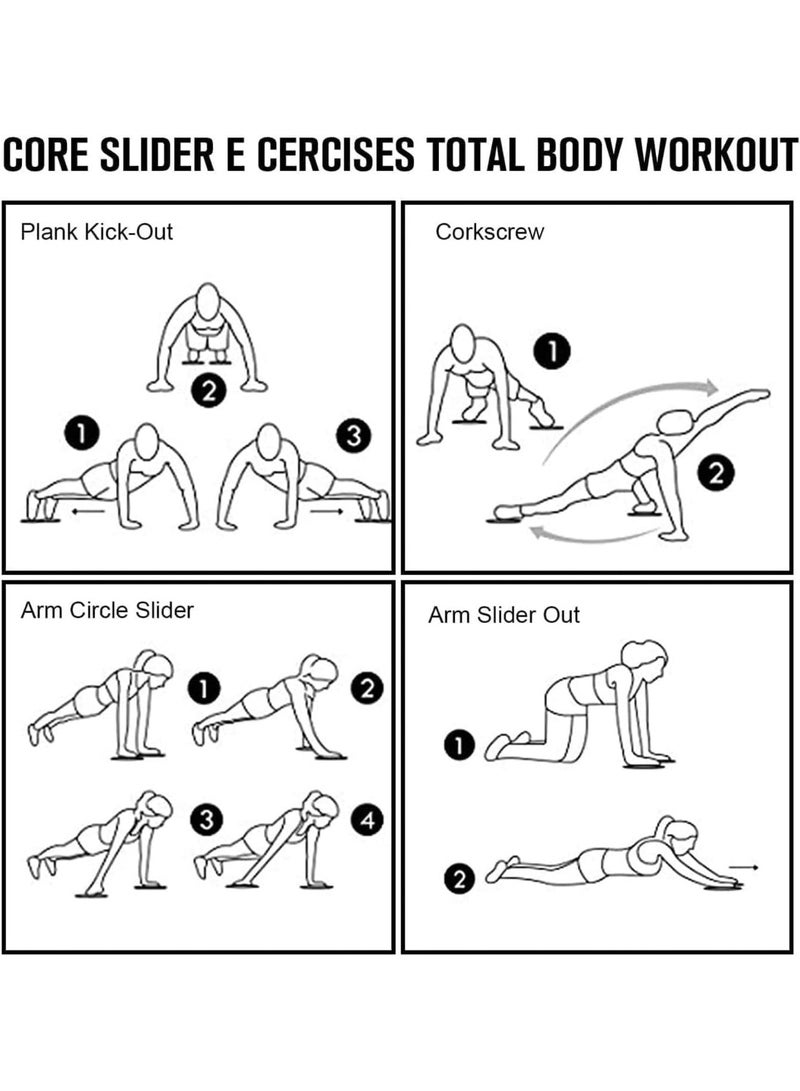 Core Slider Double-Sided Exercise Discs – Abdominal and Full Body Workout – Suitable for All Surfaces - Image 4