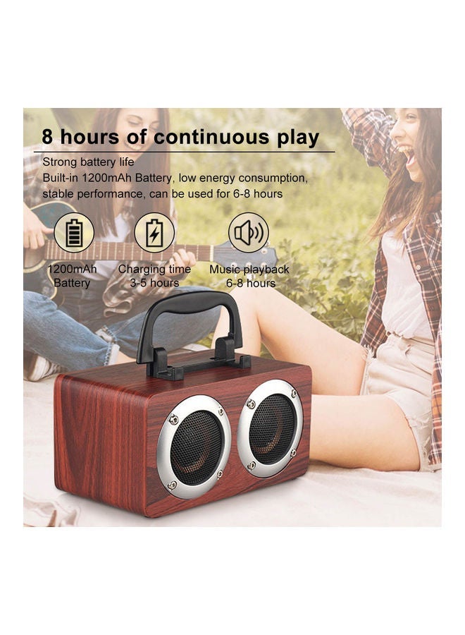NIBEMINENT Portable Bluetooth 4.2 Speaker Beige - Image 2