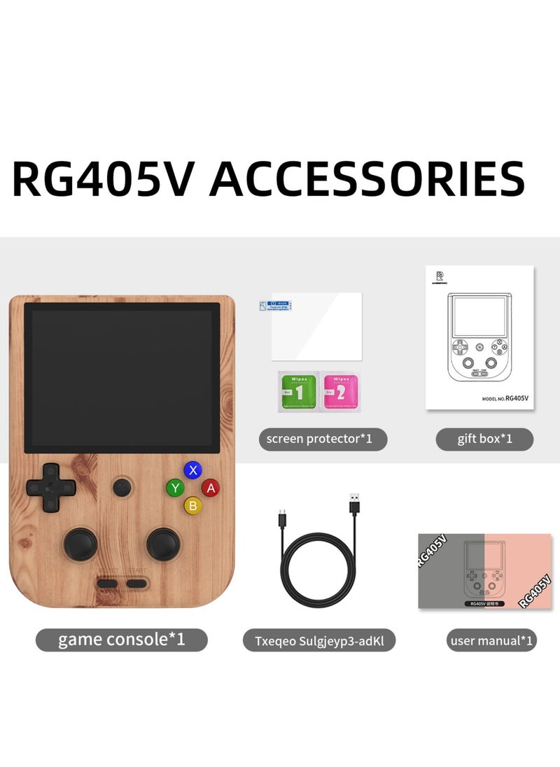 Generic - RG405V Retro Handheld Game Console, Unisoc Tiger T618 Android 12 System 4.0 Inch IPS Touch Screen Support 5G WiFi Bluetooth 5.0 with 128G TF Card 3172 Games 5500mAh Battery - Image 1