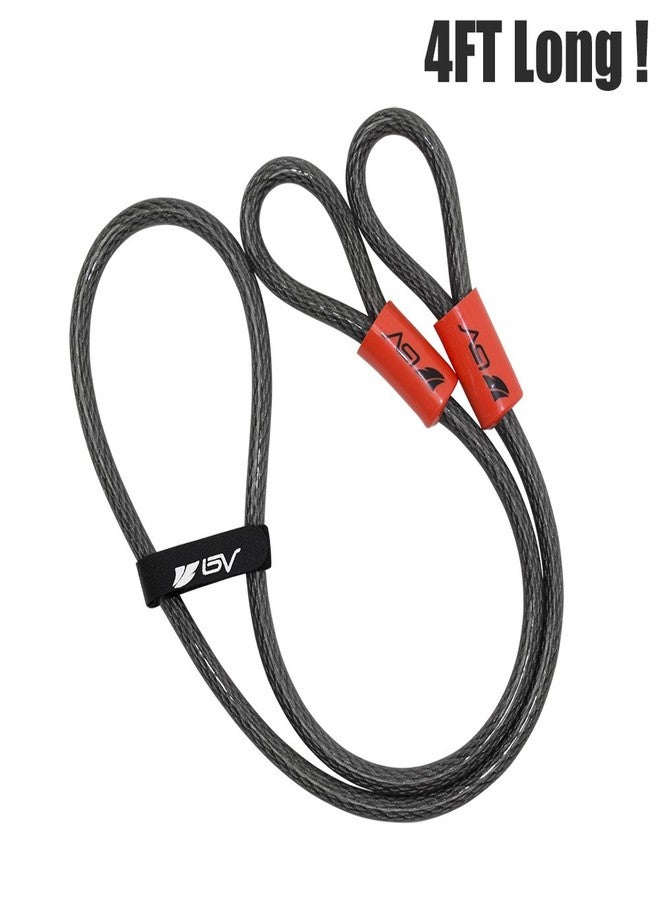 BV Security Double Looped Flex Lock Cable 3/8 Inch, for U-Lock, Padlock, and Disc Lock (4) - Image 3