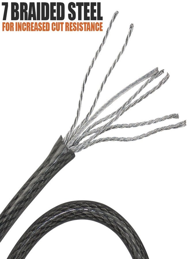 BV Security Double Looped Flex Lock Cable 3/8 Inch, for U-Lock, Padlock, and Disc Lock (4) - Image 5