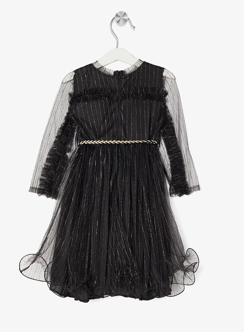 ليتل جولدن ابل فستان طويل من التول