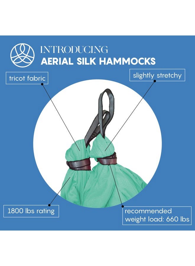 Aum Active Aerial Yoga Hammock - Durable Aerial Silk with Extension Straps, Carabiners, and Pose Guide - Aerial Silks for Home, Antigravity Yoga, Inversion Exercises, Yoga Starter Kit for All Levels - Image 2