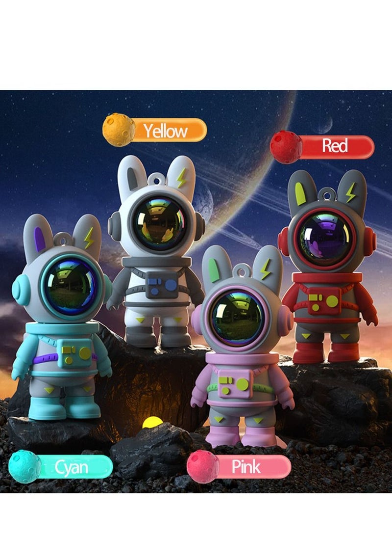 Furtey 4 Packs of 128GB Rabbit Astronaut USB Flash Drive with Pendants and Type-C Adapters Thumb Size Small Size Waterproof For Student Child Office Gift  - Image 1