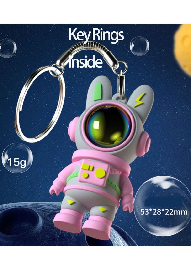 Furtey 4 Packs of 128GB Rabbit Astronaut USB Flash Drive with Pendants and Type-C Adapters Thumb Size Small Size Waterproof For Student Child Office Gift  - Image 3