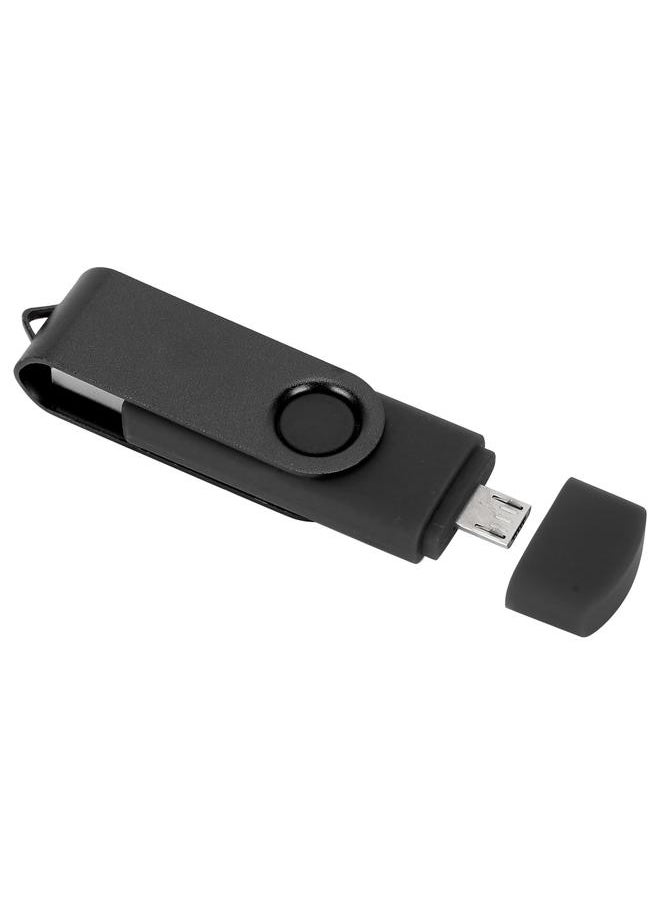 Thoraya - CW10040 Candy USB Flash Drive MicroUSB+USB 2.0 Drive Memory Stick OTG U Disk USB Flash Drive Black 64GB - Image 1