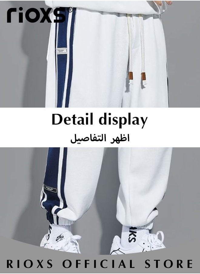 ريوكس - بنطلون رياضي فضفاض رجالي غير رسمي للركض والمشي تجريب سراويل بدنية مع جيوب - Image 1