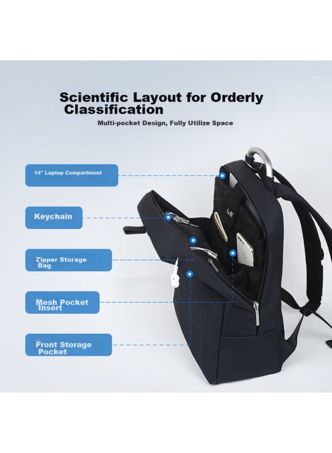 Lexon French Backpack, 14-inch Business Laptop Bag For Men, Water-resistant Backpack, Commuter Notebook Bag, Qixi Gift - Image 4