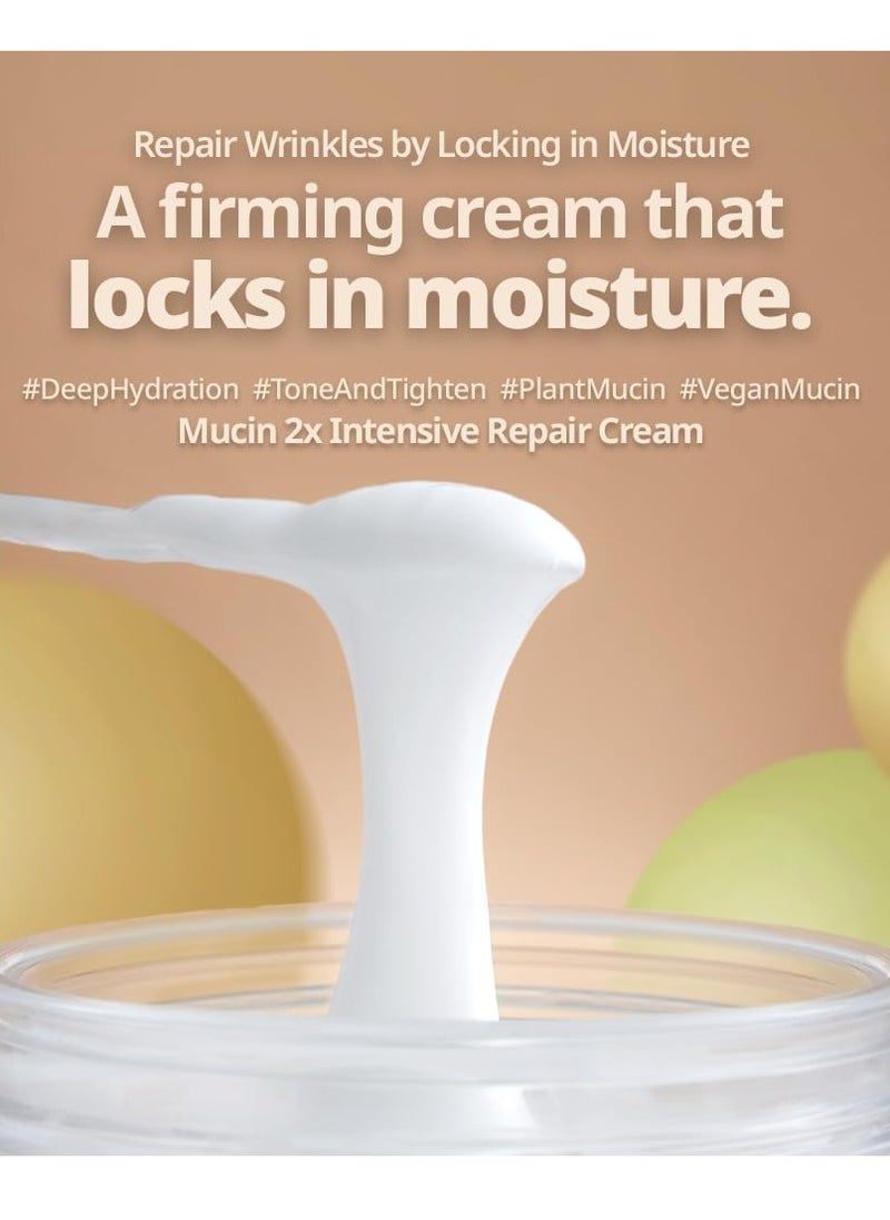 META FORET - Mucin 2x Intensive Repair Cream 1.76oz 50grams / Day and Night Face Moisturizer for Dry, Sensitive, Hydrating, Nourishing, Anti Aging, No More Snail Mucin - Image 1