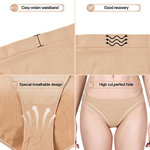 MOLLDAN Pro Dance Ballet Briefs for Women and Girls Seamless Gymnastics Underpants Dancer Beige Bottoms Ballerina Underwear(8C11-1) - Image 4
