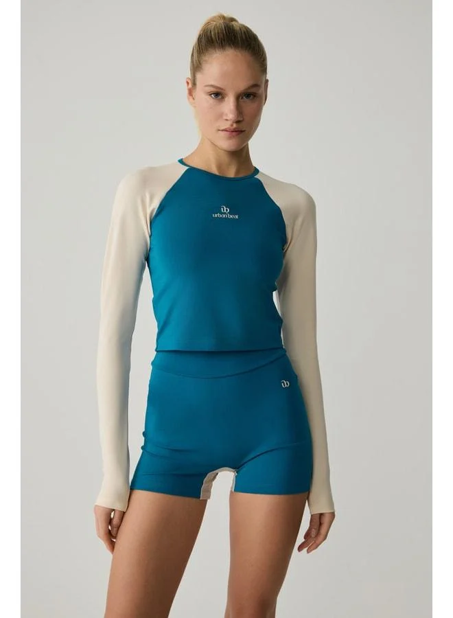 PATTY Women's Petrol Blue/Ecru Bustier.