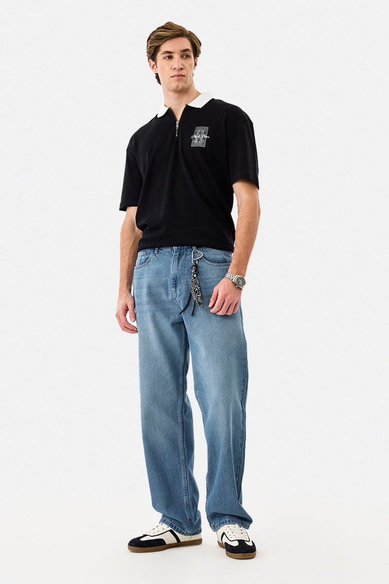 SNITCH Washed Baggy Jeans - Image 3