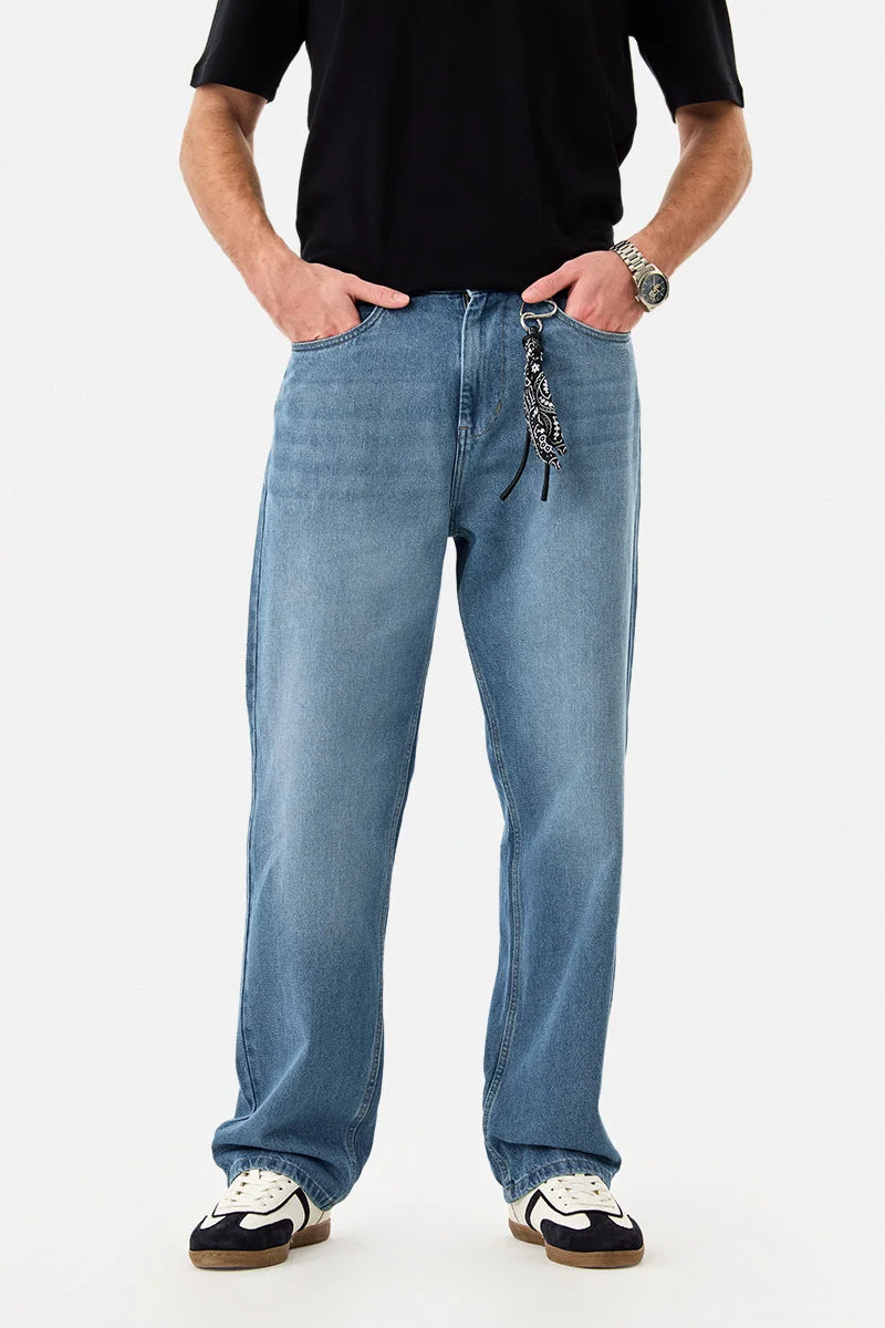 SNITCH Washed Baggy Jeans