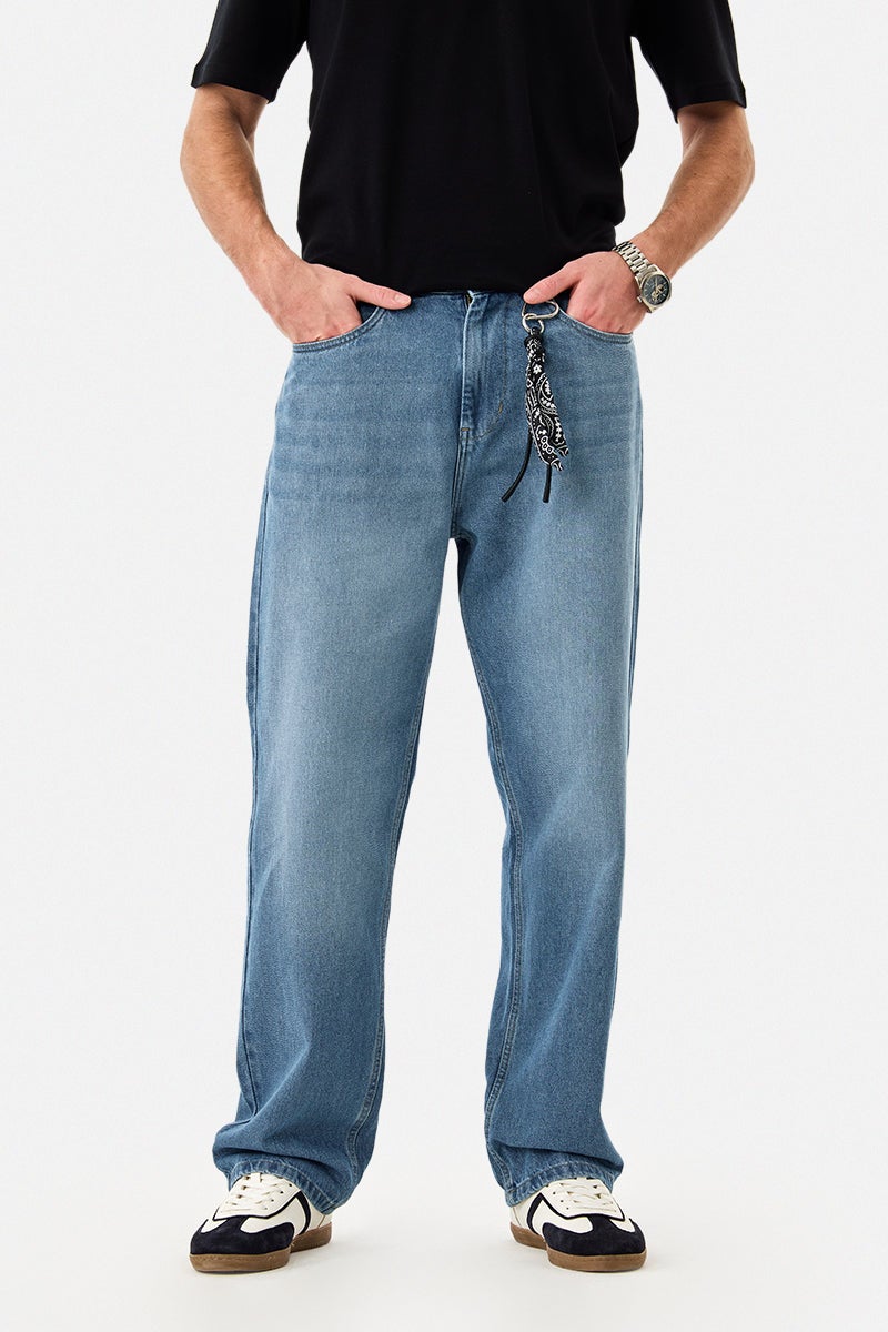 SNITCH Washed Baggy Jeans - Image 1